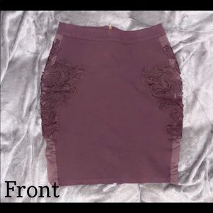 Pencil Skirt W/ Side Designs